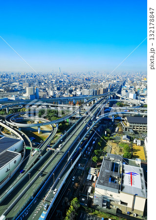 【大阪府】晴天の東大阪ジャンクション 【大阪府】晴天の東大阪ジャンクション 132178847