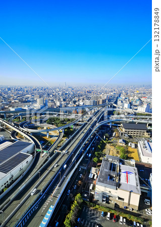【大阪府】晴天の東大阪ジャンクション 【大阪府】晴天の東大阪ジャンクション 132178849