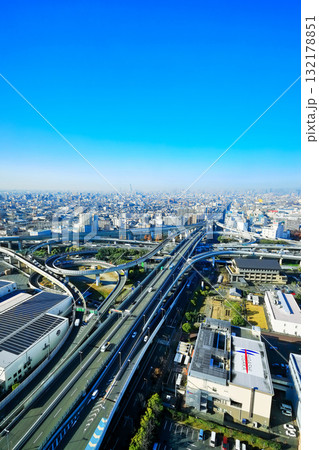 【大阪府】晴天の東大阪ジャンクション 【大阪府】晴天の東大阪ジャンクション 132178851