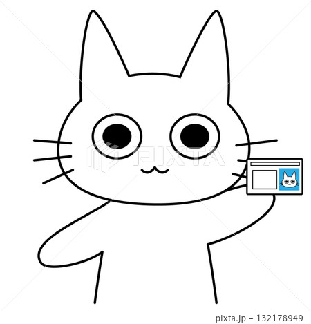 免許証を持つ猫のイラスト 免許証を持つ猫のイラスト 132178949