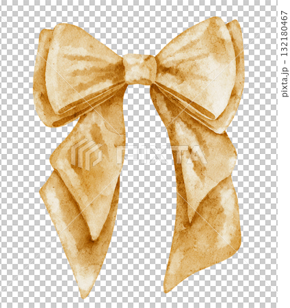 Golden bow Watercolor illustration. Drawing of Ribbon with yellow knot for Christmas designs, greeting cards, and New Year invitations. Art for party decor or Birthday gifts on isolated background. Golden bow Watercolor illustration. Drawing of Ribbon with yellow knot for Christmas designs, greeting cards, and New Year invitations. Art for party decor or Birthday gifts on isolated background. 132180467