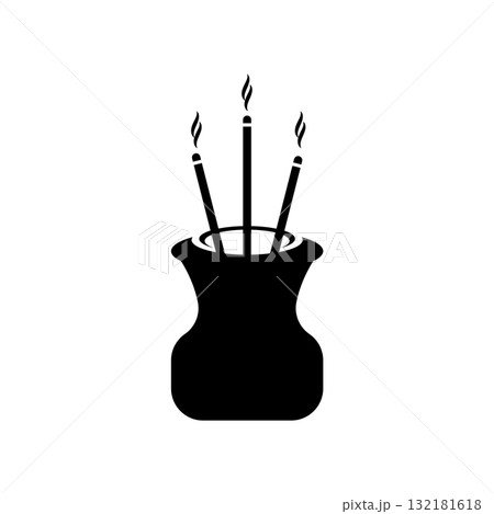 incense sticks in a pot. incense sticks in a pot. 132181618