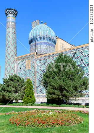 ウズベキスタンのサマルカンドにあるレギスタン広場のとても美しい風景 132182831