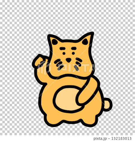 一隻逗人喜愛的貓的例證 132183013