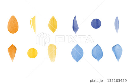A set of vector illustrations featuring watercolor petals in various shapes and colors. Perfect for design, illustrations, and environmental conservation infographics. A set of vector illustrations featuring watercolor petals in various shapes and colors. Perfect for design, illustrations, and environmental conservation infographics. 132183429