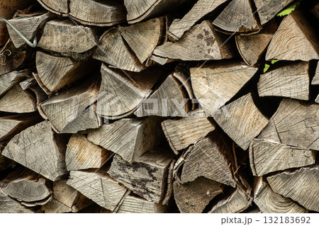 Texture of Firewood Prepared for Stove Heating, Natural Abstract Brown Background Texture of Firewood Prepared for Stove Heating, Natural Abstract Brown Background 132183692