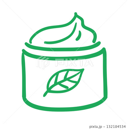 Minimal herbal cream jar illustration 132184534
