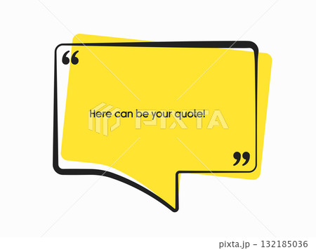Speech bubble. Space for quote text, frame message 132185036
