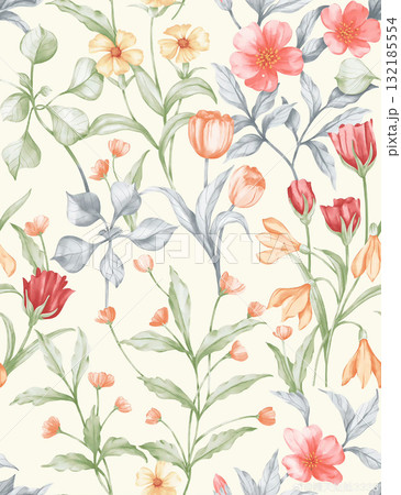 Assorted Handpainted Floral Cartoon Patterned Decorative Paper Collection 132185554