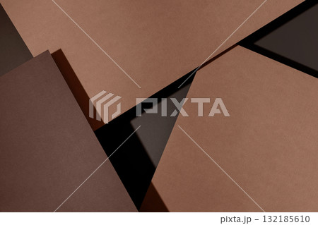 Abstract layered paper textures in soft neutral tones with geometric shapes and copy space Abstract layered paper textures in soft neutral tones with geometric shapes and copy space 132185610
