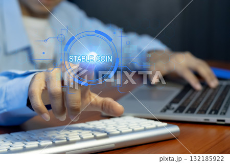 The concept of using stablecoins in the financial system The concept of using stablecoins in the financial system 132185922