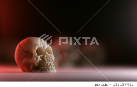 Miniature skulls background. Skull background Miniature skulls background. Skull background 132187413