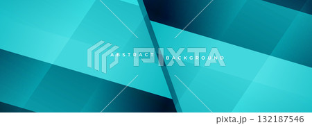 Blue modern abstract wide banner with geometric shapes. Dark blue abstract background. Blue modern abstract wide banner with geometric shapes. Dark blue abstract background. 132187546