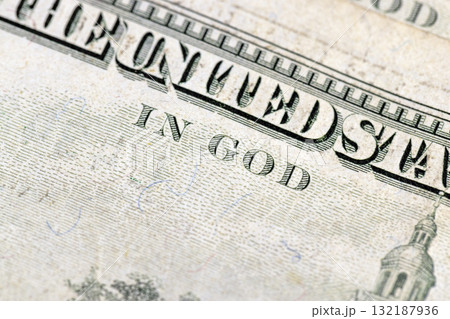 100 US dollars , money with a face value of one hundred dollars, close up, the reverse of dollars 100 US dollars , money with a face value of one hundred dollars, close up, the reverse of dollars 132187936