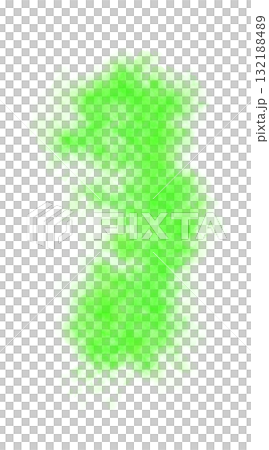 Swirling green smoke cloud with soft rounded shape on transparent background vibrant glowing misty form illustration Swirling green smoke cloud with soft rounded shape on transparent background vibrant glowing misty form illustration 132188489