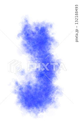 Swirling blue smoke with soft luminous glow and airy rounded shape on transparent background forming abstract vapor motion trail Swirling blue smoke with soft luminous glow and airy rounded shape on transparent background forming abstract vapor motion trail 132188493