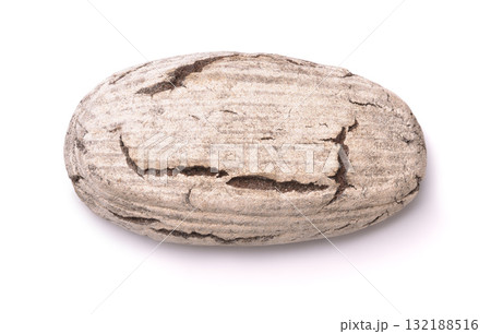Loaf of flour covered artisan sourdough rye bread 132188516
