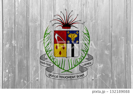 The official flag of Brazzaville, capital of the Republic of the Congo, on wood texture. Conceptual collage The official flag of Brazzaville, capital of the Republic of the Congo, on wood texture. Conceptual collage 132189088