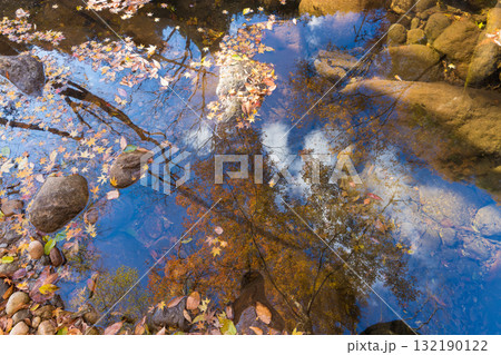 神角寺渓谷の紅葉(大分県豊後大野市) 神角寺渓谷の紅葉(大分県豊後大野市) 132190122