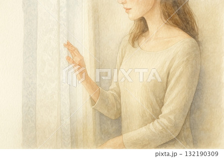 冬の窓辺に漂う上品なライン 132190309