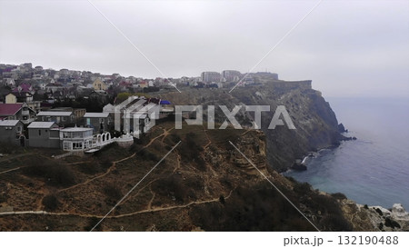 Aerial view of cape fiolent and coastline in crimea. Media Aerial view of cape fiolent and coastline in crimea. Media 132190488