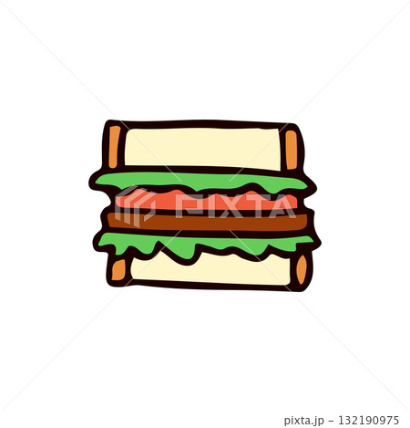 サンドイッチのイラスト 132190975