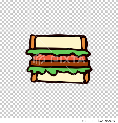 サンドイッチのイラスト 132190975