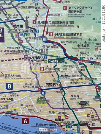小谷城　地図 132191196