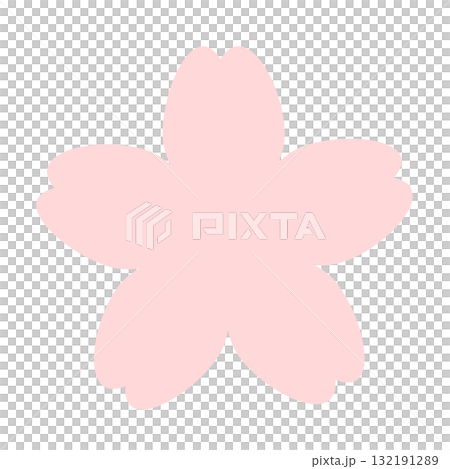 Simple cherry blossom illustration material pink icon 132191289