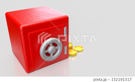 The Safe deposit box for Earn or Business concept 3d Rendering. 132191317