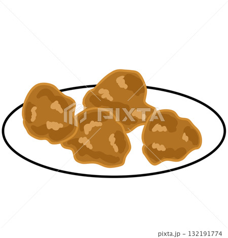 からあげ　シンプル 132191774