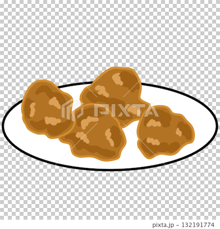 からあげ　シンプル 132191774