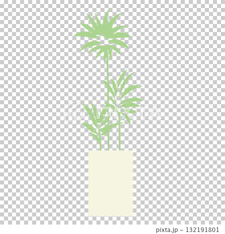 圖庫插圖: 室內植物的簡單盆栽插圖 圖庫插圖: 室內植物的簡單盆栽插圖 132191801