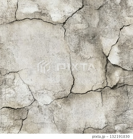 seamless concrete texture with deep cracks and rough surface 132191830
