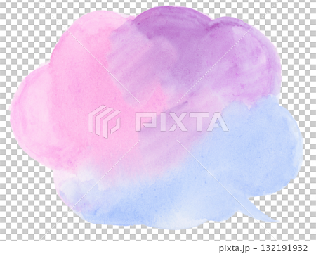 手描きの吹き出し(透明水彩) 手描きの吹き出し(透明水彩) 132191932