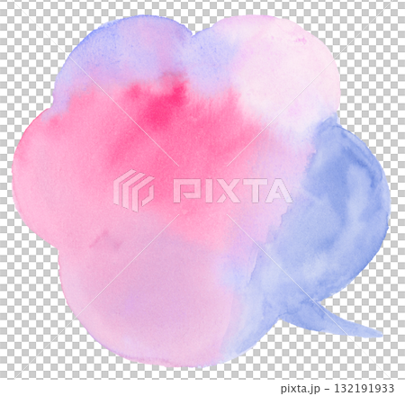 手描きの吹き出し(透明水彩) 手描きの吹き出し(透明水彩) 132191933