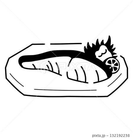 鮭の塩焼きイラスト 132192238