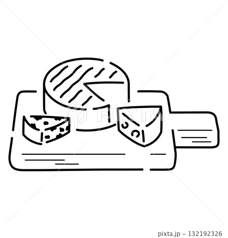 チーズ盛り合わせイラスト 132192326