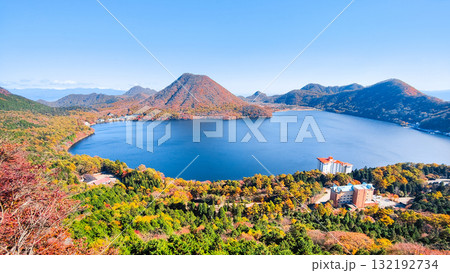 榛名山（秋）：掃部ヶ岳・硯岩からの眺め 132192734