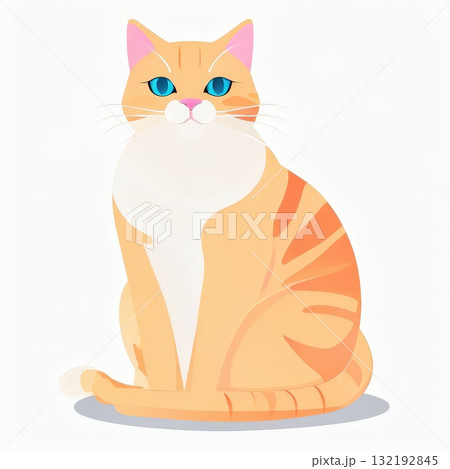 an AI Image Generator, Stylized Illustration of a Cat 132192845