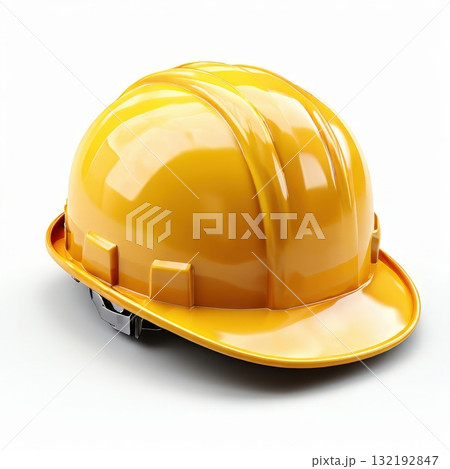 the AI Image Generator, Yellow Industrial Safety Helmet Isolated 132192847