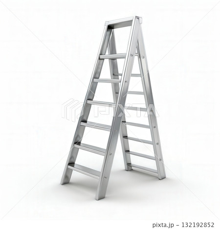 an AI Image Generator, Aluminum Step Ladder Isolated 132192852