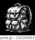 an AI Image Generator, Stylish Backpack with Orange Accents 132192853