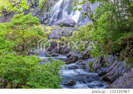 轟音清涼　大川と大川の滝　屋久島国立公園(夏) 132192967