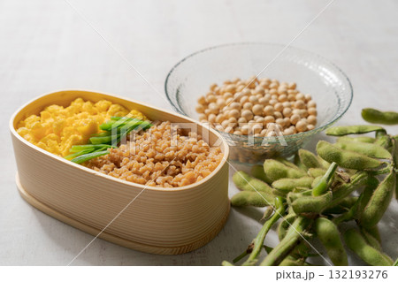 おいしそうな大豆そぼろ弁当 おいしそうな大豆そぼろ弁当 132193276