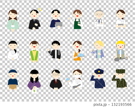 Illustration set of working people Illustration set of working people 132193566