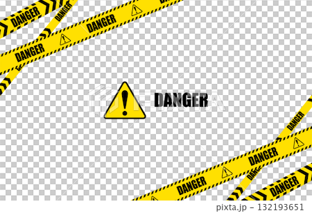 Barricade tape frame illustration representing danger Barricade tape frame illustration representing danger 132193651