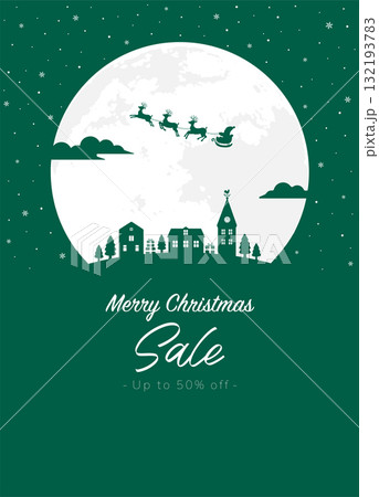 クリスマスセール・Christmas Sale テンプレートイラスト 132193783