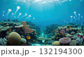 美しい南国の珊瑚庭園と輝くファンタジー熱帯魚 132194300