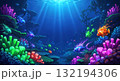 美しい南国の珊瑚庭園と輝くファンタジー熱帯魚 132194306